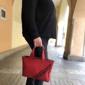 Handbag Ortensia, ecopelle e wax, borsa a mano